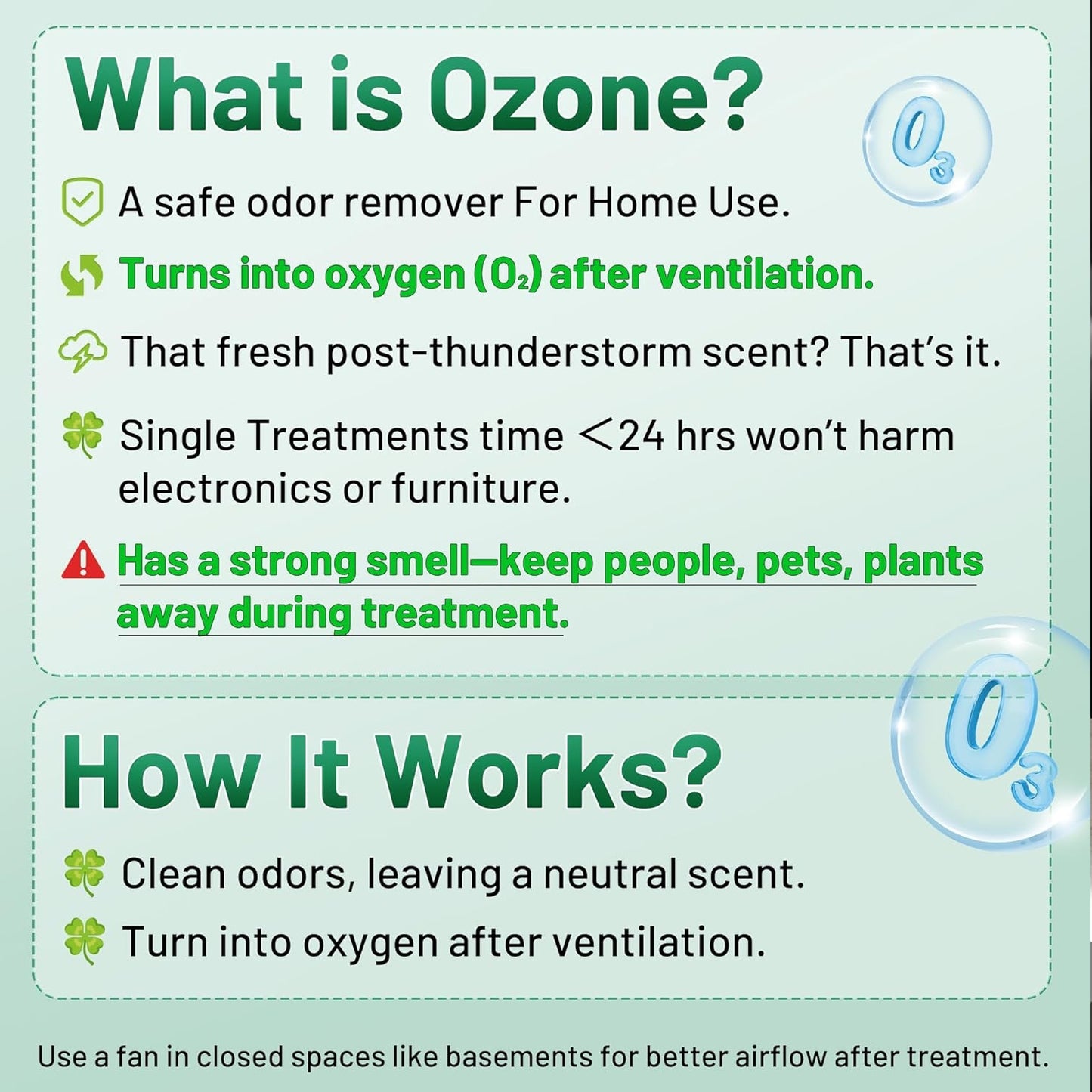 45,000mg/h Household Ozone Generator