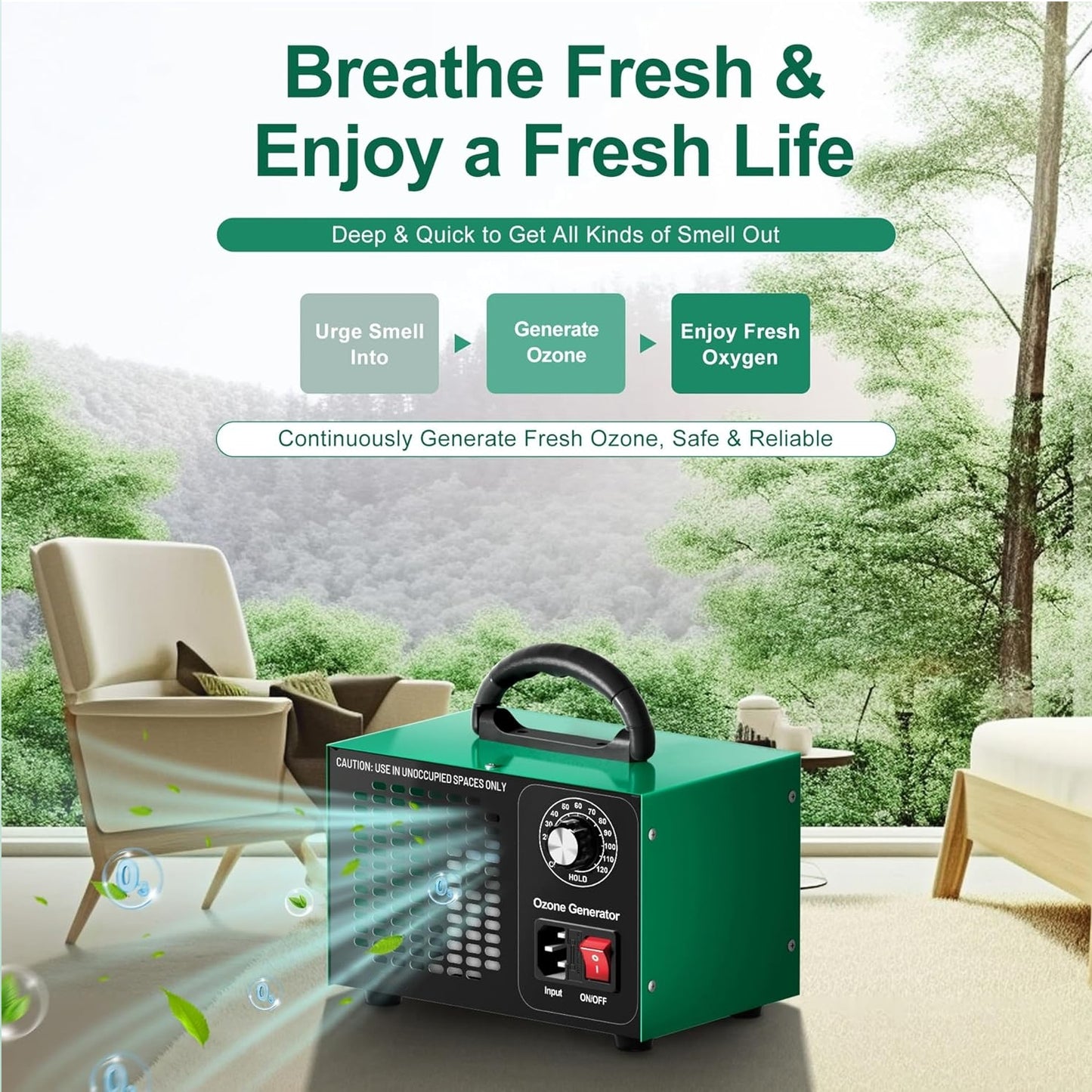 45,000mg/h Household Ozone Generator
