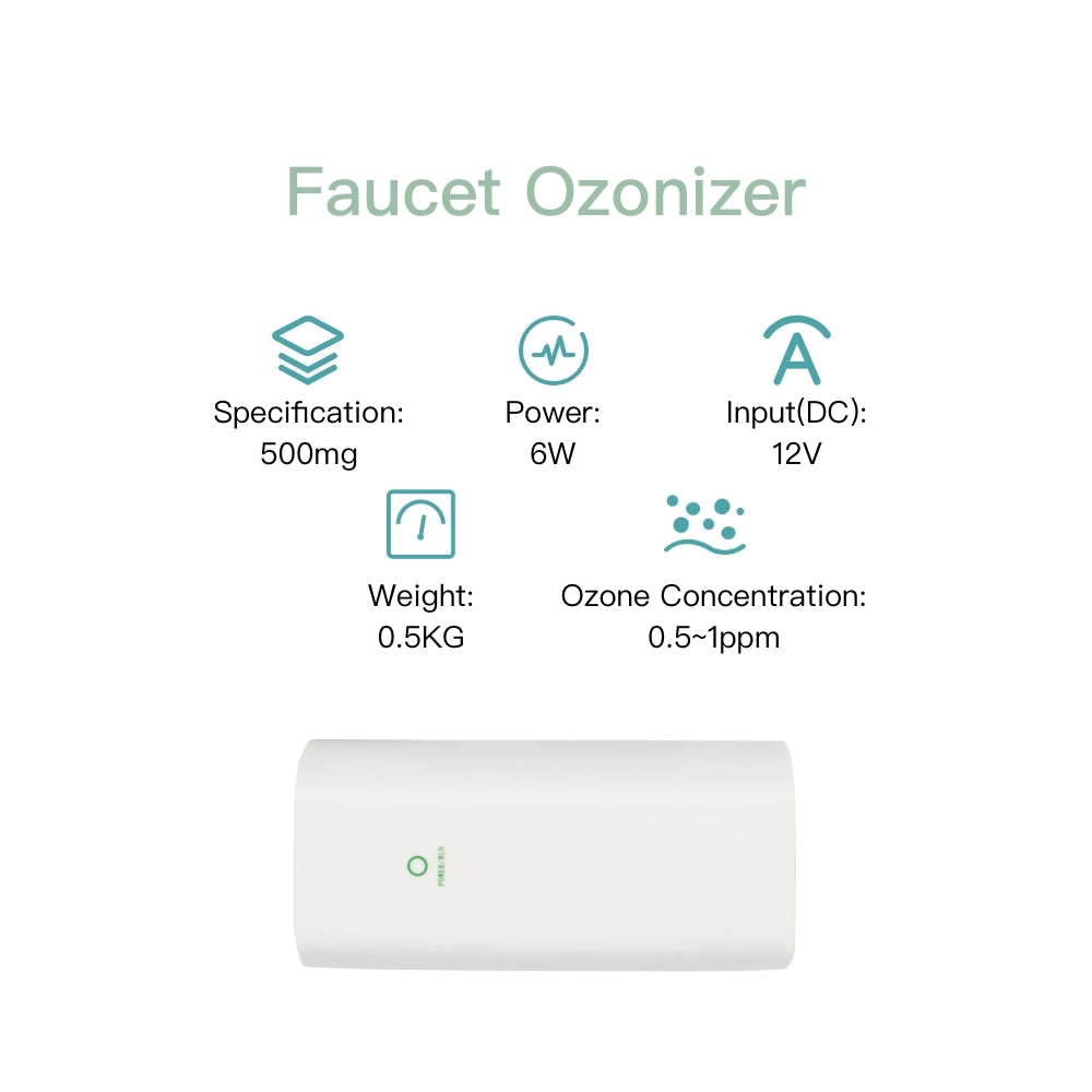 Portable Ozone Faucet, 12V Safe Voltage Water Purifier, Eco-friendly ABS Plastic Case