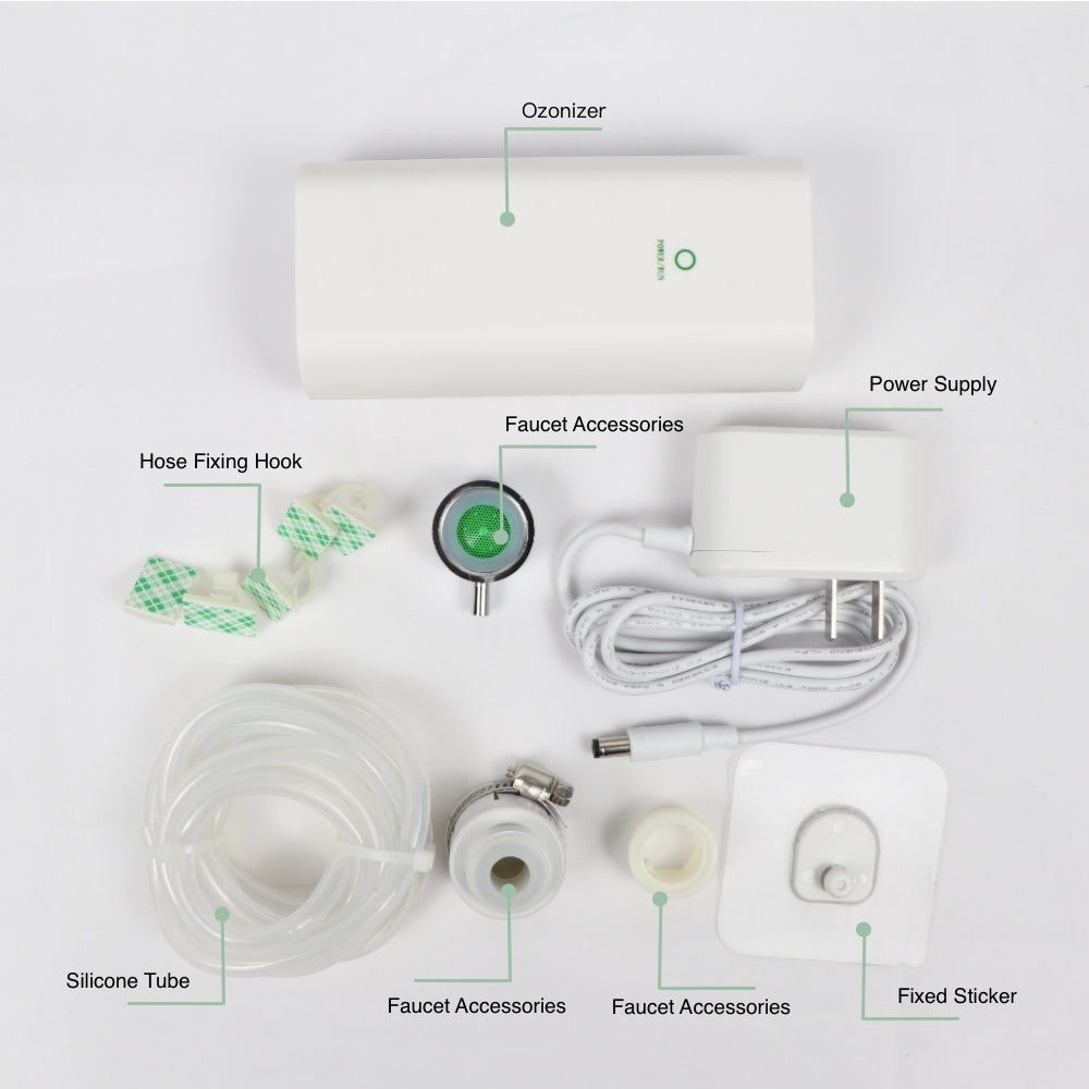 Portable Ozone Faucet, 12V Safe Voltage Water Purifier, Eco-friendly ABS Plastic Case