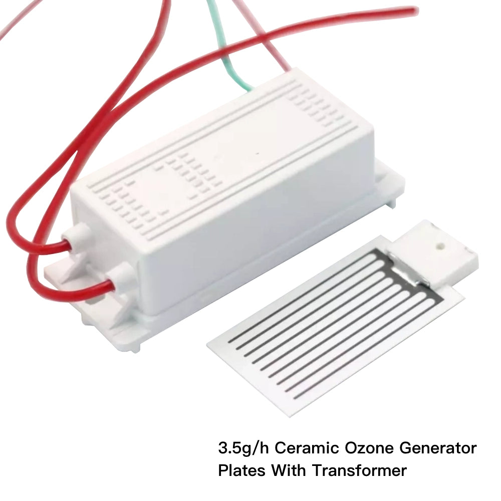 Placa de ozono cerámica de 1000-3500 mg/h con base y kit de unidad de potencia de ozono