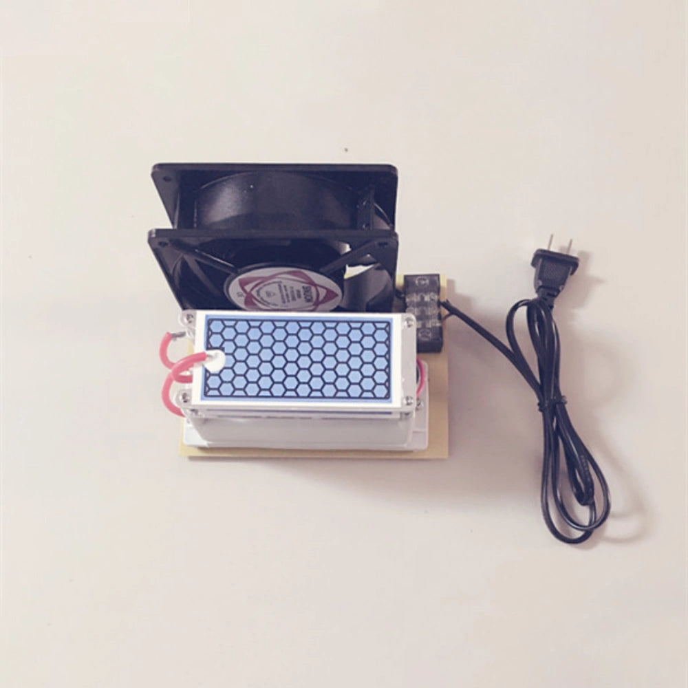 All-in-One 3.5/7/10/15/20g/h DIY Ceramic Ozone Plates Moisture-Proof Ozone Generator with Ozone Power Supply Power Cord and Fan