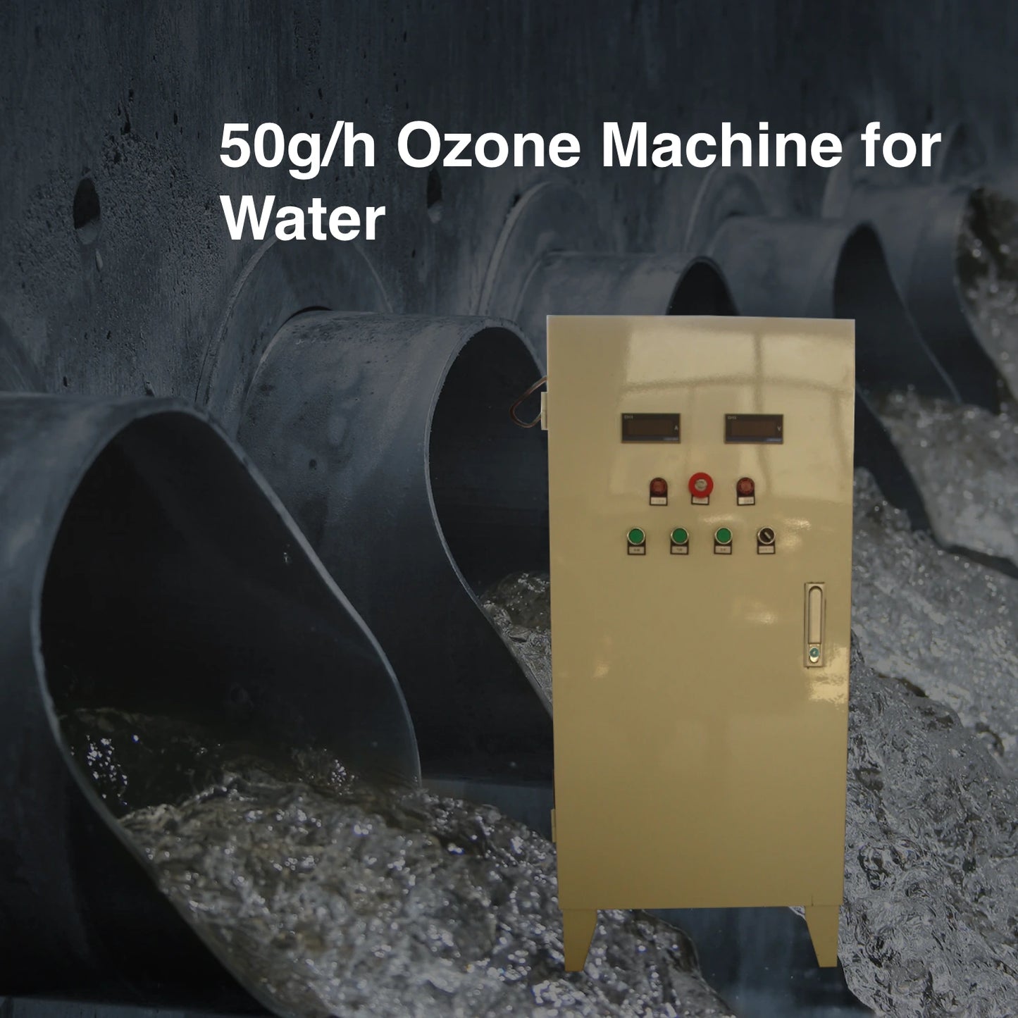 50-100g/h White Ozone Generator Machine with Built-in Oxygen Generation Unit