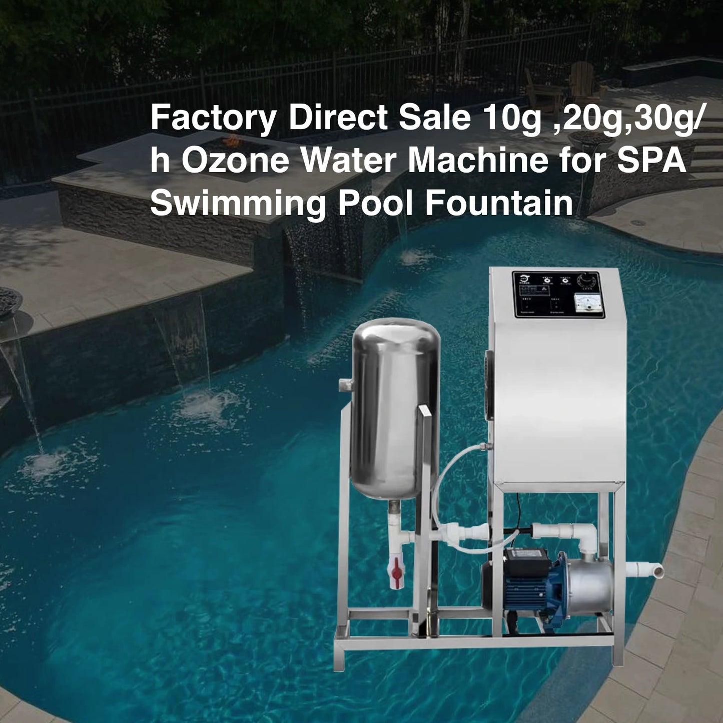 Factory Direct Sale 10g ,20g,30g/h Ozone Water Machine for SPA Swimming Pool Fountain