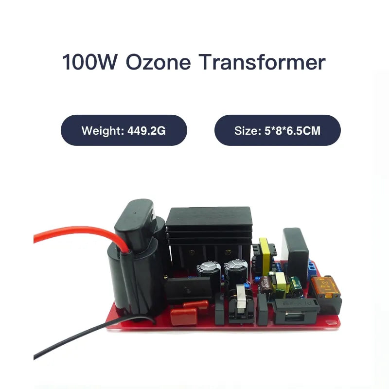 Fuente de alimentación de ozono ajustable de 100 W para componentes de generador de ozono de 10 g/h
