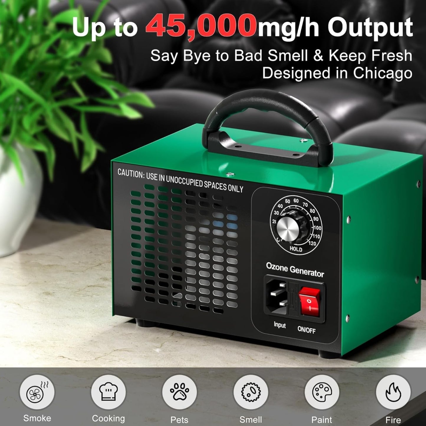 45,000mg/h Household Ozone Generator