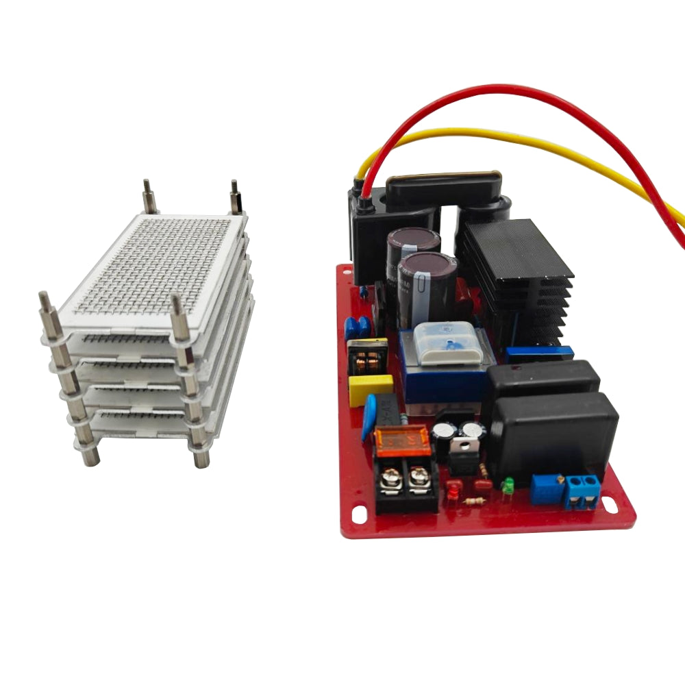 50/100g/h Ozone Plate Generator Kit with 150W/300W Power Supply – Air & Water Purification System