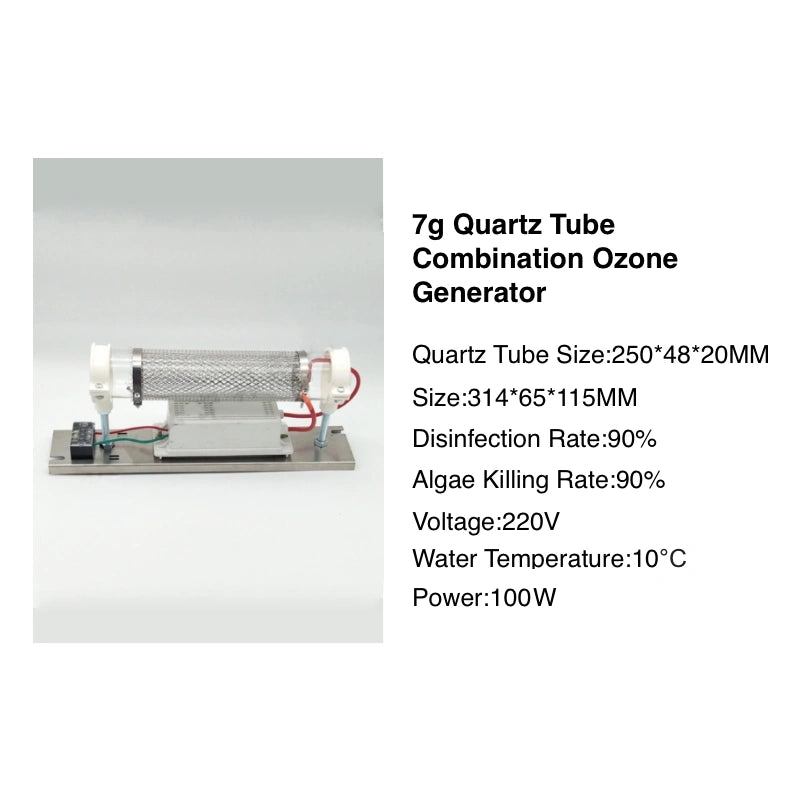 3/7g/h Quartz Tube, Stainless Steel Mesh Ozone Generator with Ozone Power Supply