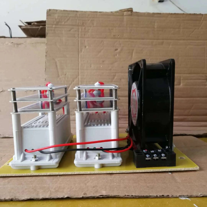 Generador de ozono todo en uno de 30 g/h con placas de cerámica de ozono, resistente a la humedad, con cable de alimentación y ventilador.