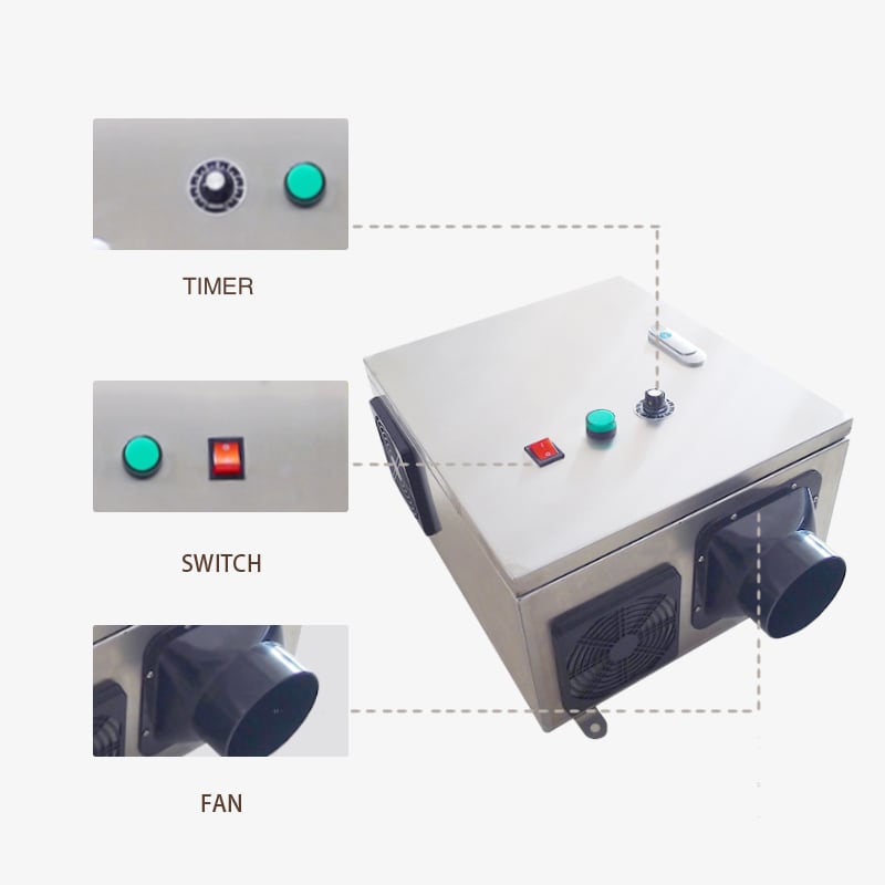 80g/h Wall-Mounted Ozone Generator Machine for Kitchen Duct and Garbage Compactor Odor Control