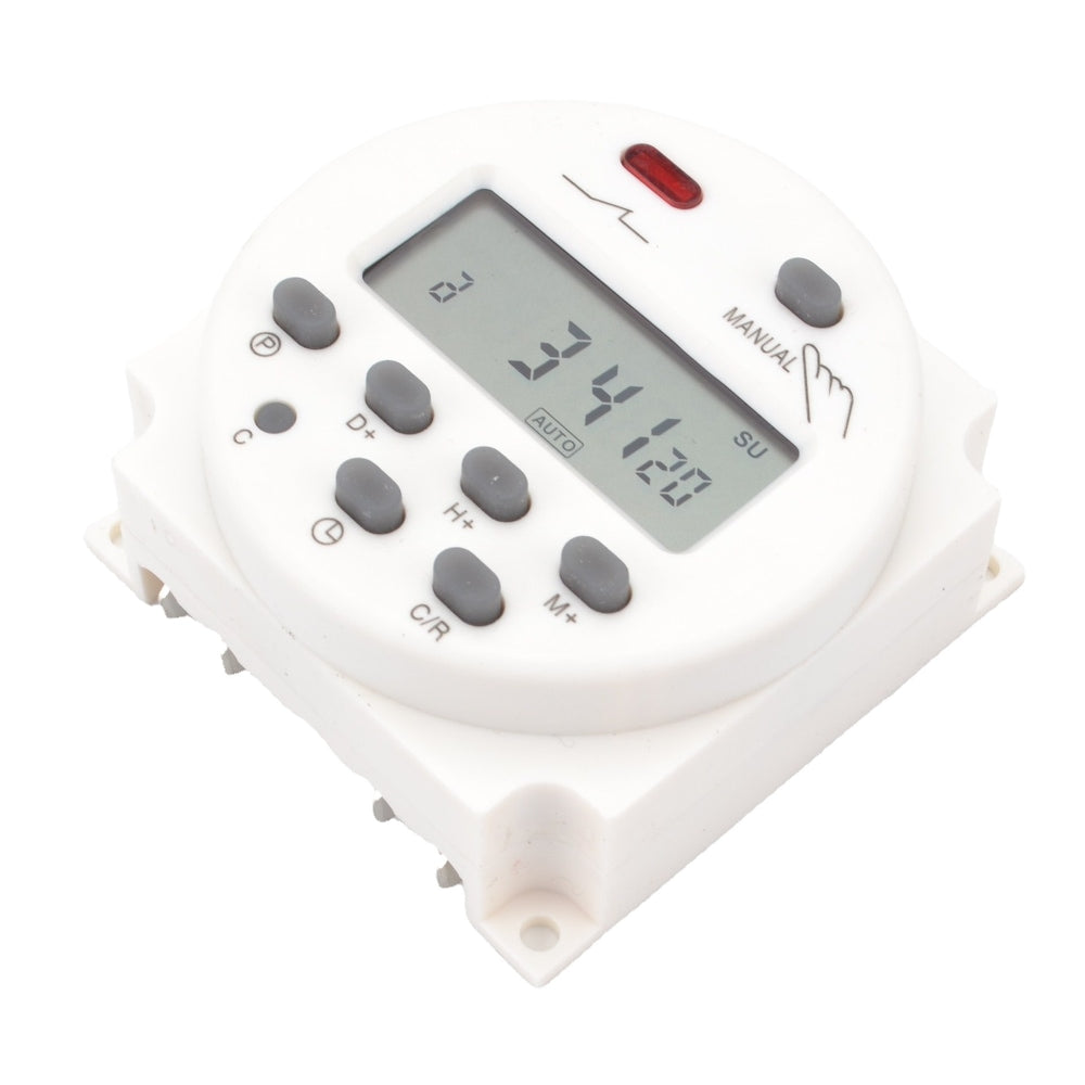 Digital Display Time Relay Square Programmable Delay Timer 110V 220V 380V AC DH48S(JSS48A) 0.1S-99h Cycle Control with Base 2. Microcomputer LCD Digital Display Timer Relay Switch Programmable Digital Timer